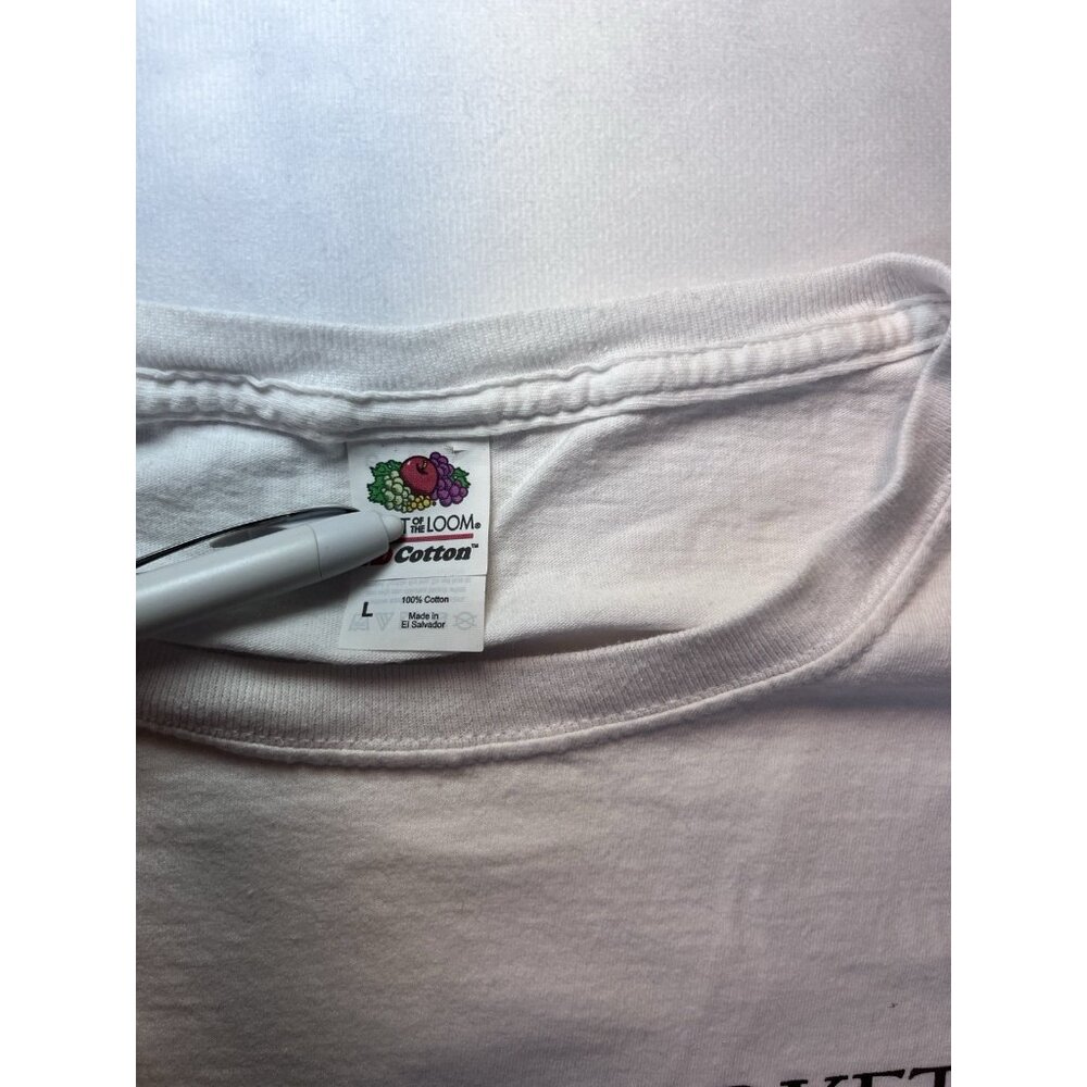 Flower market large fruit of the loom T-shirt white with flower logo - Picture 4 of 4